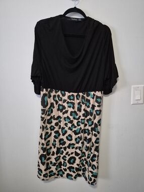 🩷5/$25🩷 Leopard Print Smock Dress, Plus Size 20